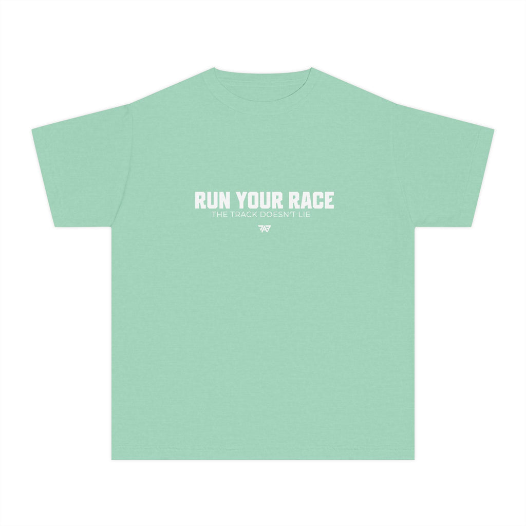 Run Your Race Youth T Shirt — Inspirational Kids Running Shirt (Youth)