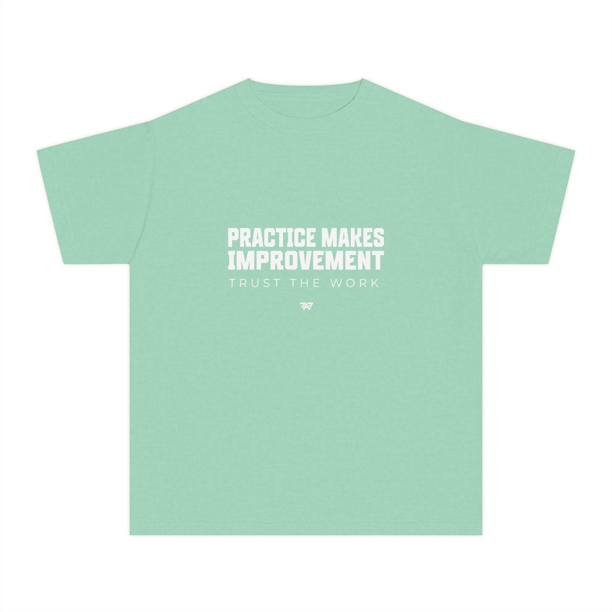 Practice Makes Improvement Youth T Shirt – "Trust the Work" (Youth)
