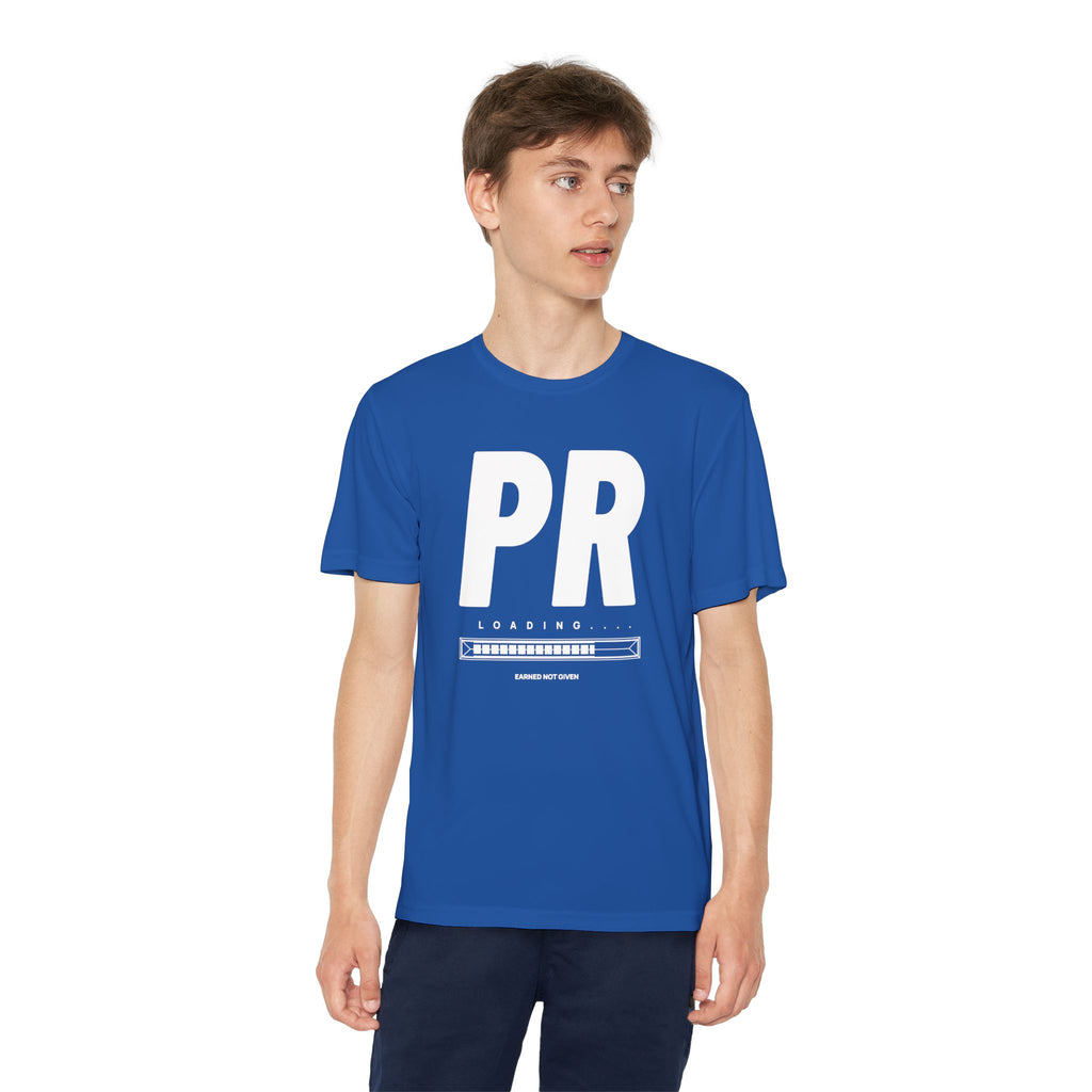 White PR Loading Youth Performance Shirt — Athletic Training Shirt (Youth)