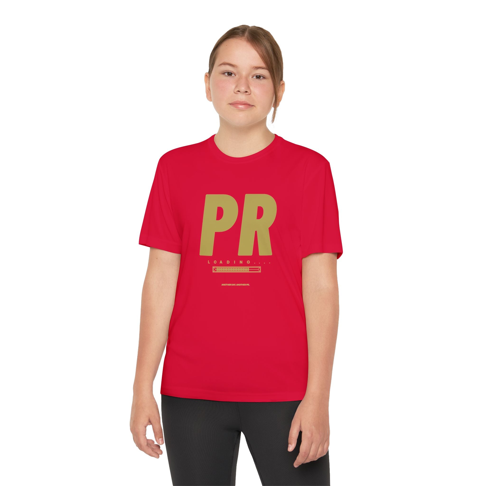 Gold PR Loading Youth Performance Shirt — Athletic Training Shirt